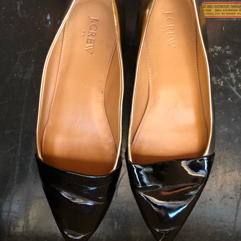 Black and Gold J Crew Flats!